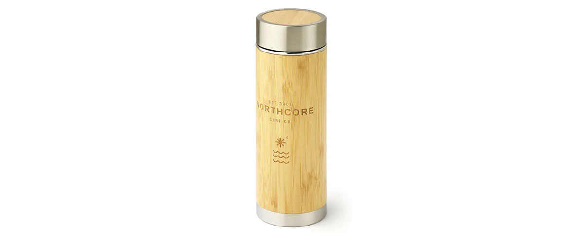 Thermos 360 ml NORTHCORE en bambou et acier